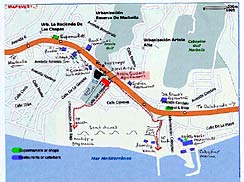 Map of Artola and Cabopino area